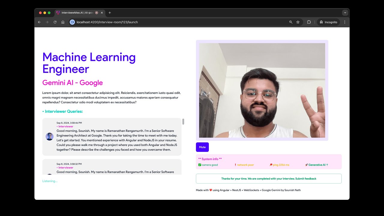 InterviewMe.AI Platform